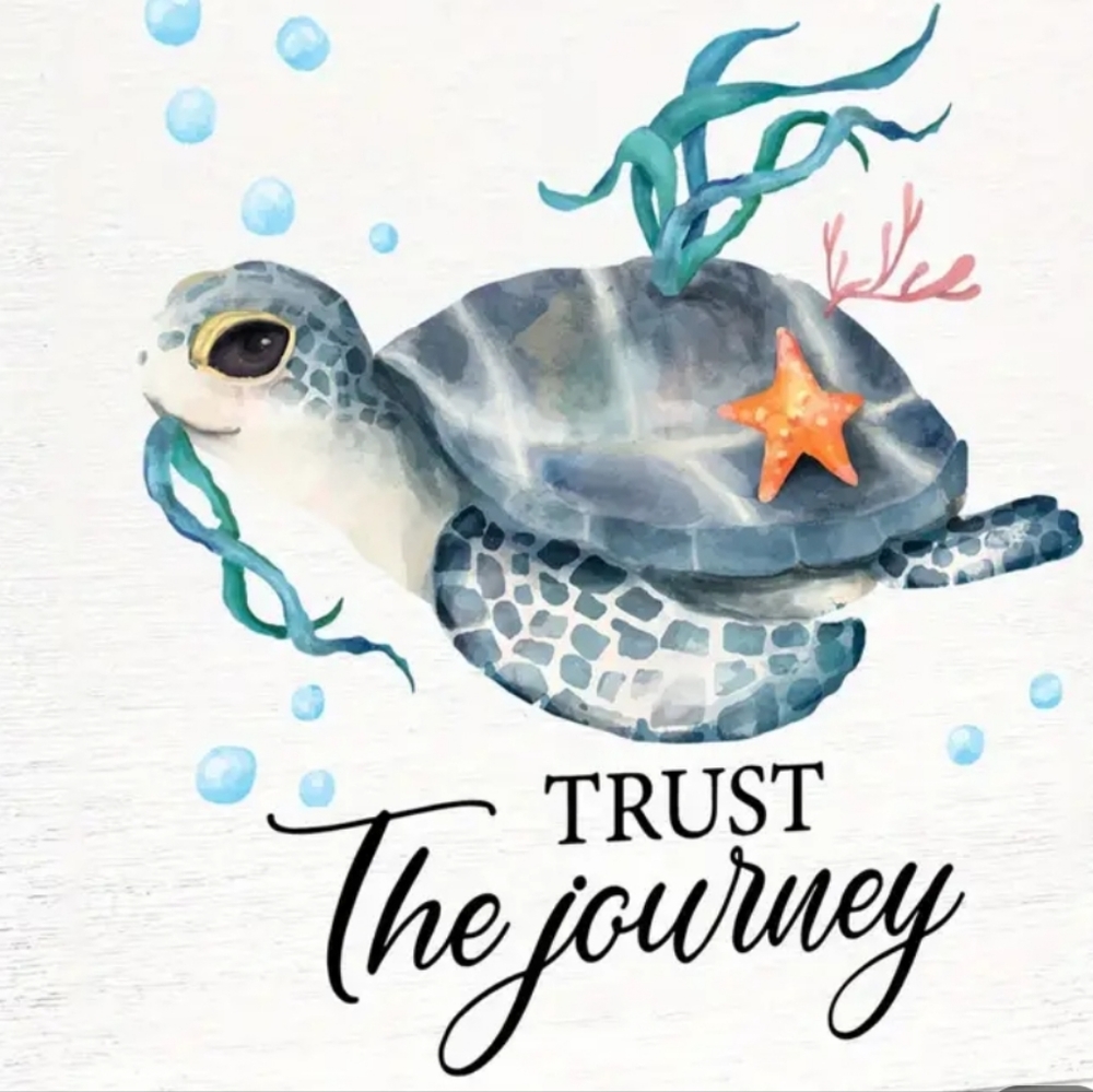 Turtle canvas/poster inpirational wall art.